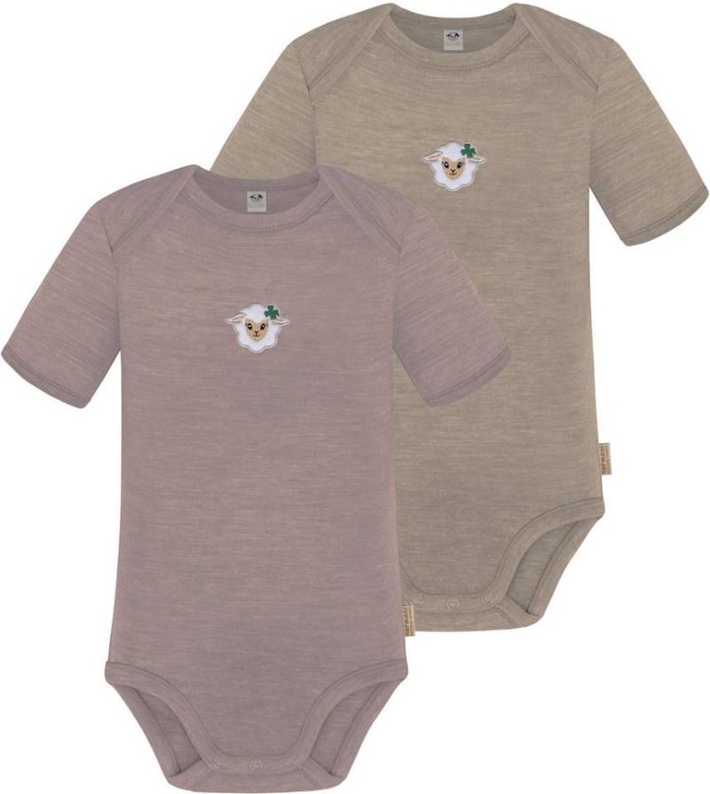 normani Kurzarmbody 2er Set Baby Merino Body Kurzarm Tauranga Baby-Bodysuit Strampler aus 100 % Merinowolle und OEKO-TexStandard 100 von normani