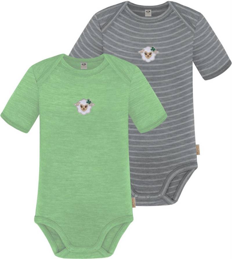 normani Kurzarmbody 2er Set Baby Merino Body Kurzarm Tauranga Baby-Bodysuit Strampler aus 100 % Merinowolle und OEKO-TexStandard 100 von normani