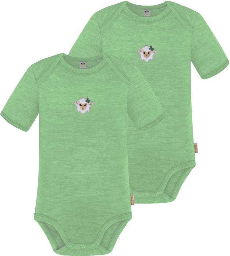 normani Kurzarmbody 2er Set Baby Merino Body Kurzarm Tauranga Baby Kurzarm Strampler aus 100 % Merinowolle und OEKO-Tex Standard 100 von normani