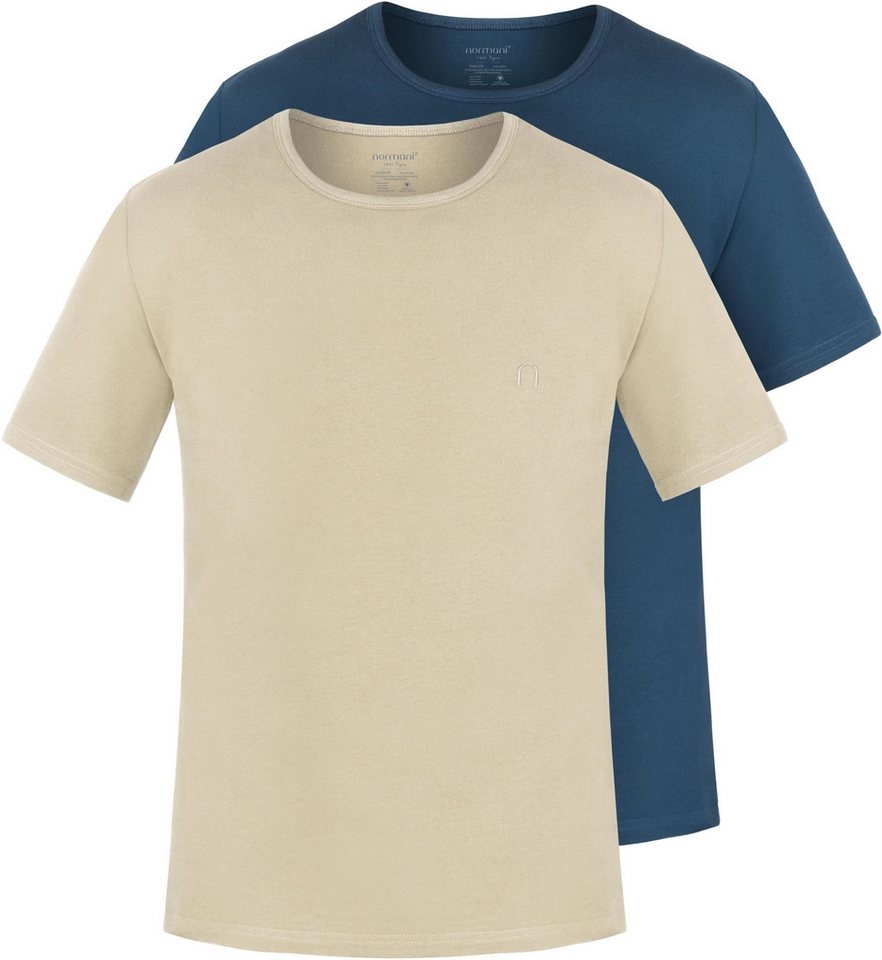 normani Kurzarmshirt 2er Set Herren T-Shirts aus Bio-Baumwolle Nyons (2er-Pack) Basic Shirt für Männer GOTS-zertifiziert von normani