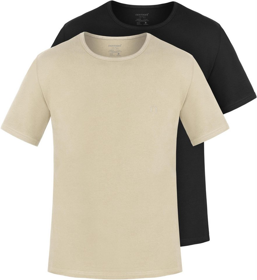 normani Kurzarmshirt 2er Set Herren T-Shirts aus Bio-Baumwolle Nyons (2er-Pack) Basic Shirt für Männer GOTS-zertifiziert von normani