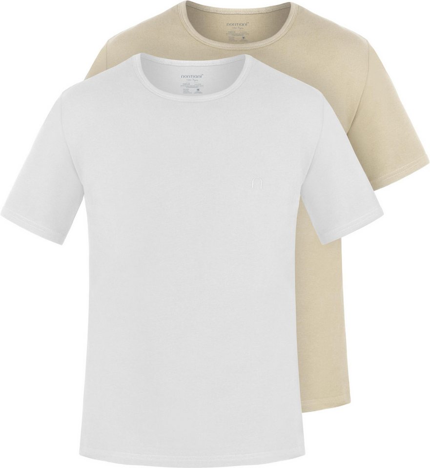 normani Kurzarmshirt 2er Set Herren T-Shirts aus Bio-Baumwolle Nyons (2er-Pack) Basic Shirt für Männer GOTS-zertifiziert von normani