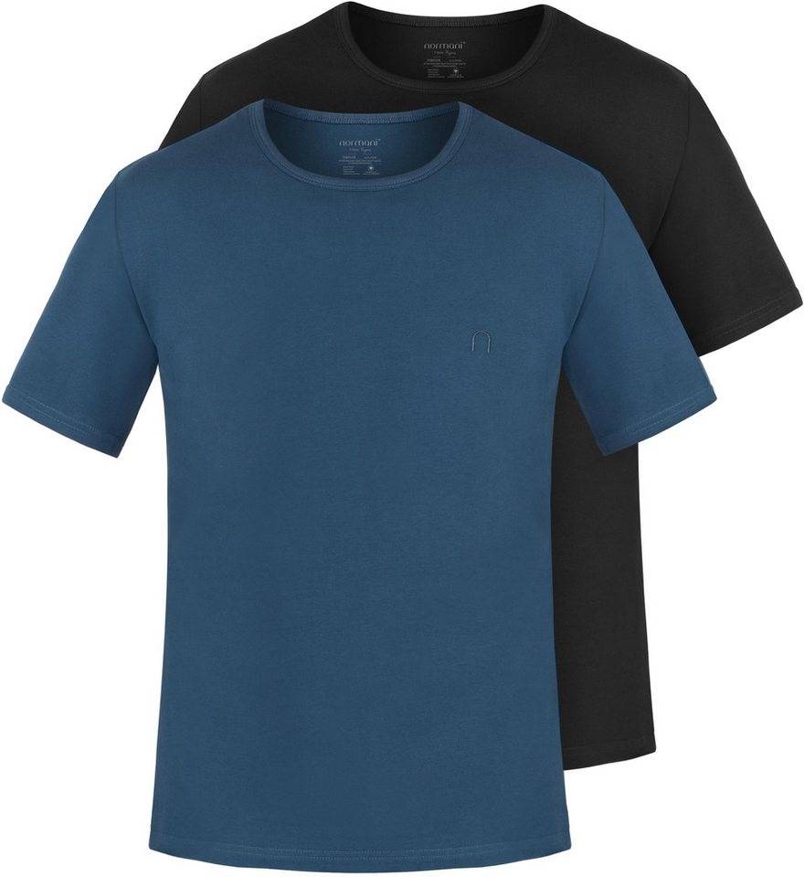 normani Kurzarmshirt 2er Set Herren T-Shirts aus Bio-Baumwolle Nyons (2er-Pack) Basic Shirt für Männer GOTS-zertifiziert von normani