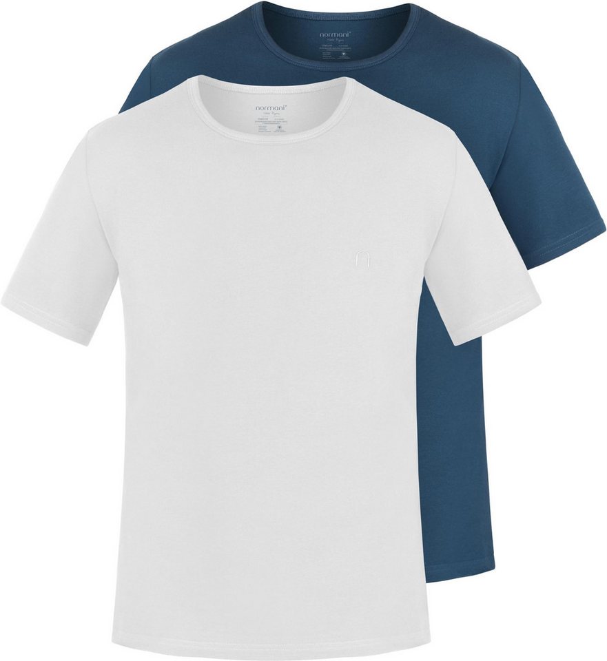 normani Kurzarmshirt 2er Set Herren T-Shirts aus Bio-Baumwolle Nyons (2er-Pack) Basic Shirt für Männer GOTS-zertifiziert von normani