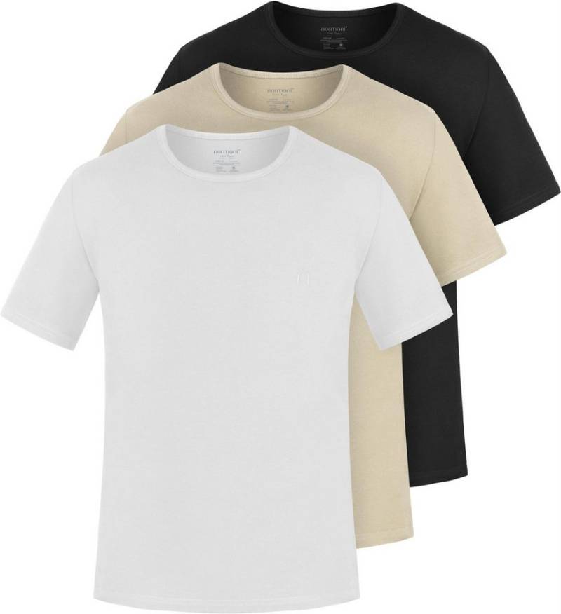 normani Kurzarmshirt 3er Set Herren T-Shirts aus Bio-Baumwolle Nyons (3er-Pack) Basic Shirt für Männer GOTS-zertifiziert von normani