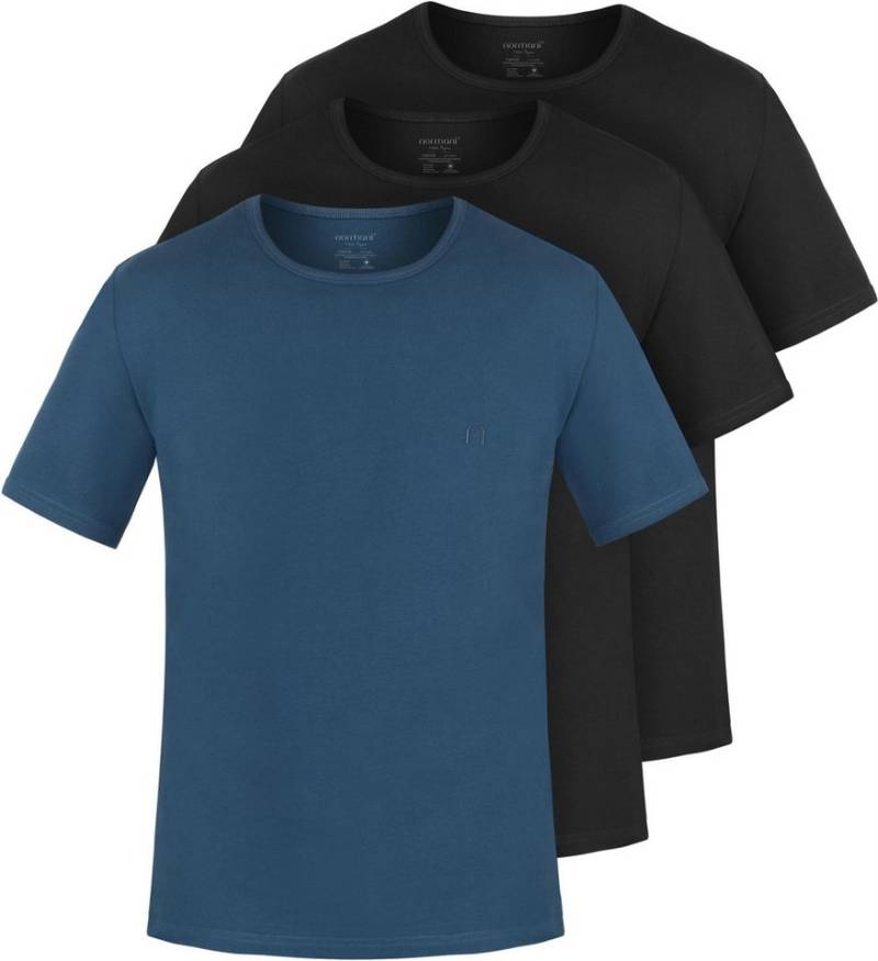 normani Kurzarmshirt 3er Set Herren T-Shirts aus Bio-Baumwolle Nyons (3er-Pack) Basic Shirt für Männer GOTS-zertifiziert von normani