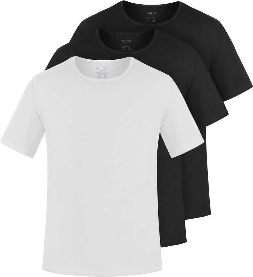 normani Kurzarmshirt 3er Set Herren T-Shirts aus Bio-Baumwolle Nyons (3er-Pack) Basic Shirt für Männer GOTS-zertifiziert von normani