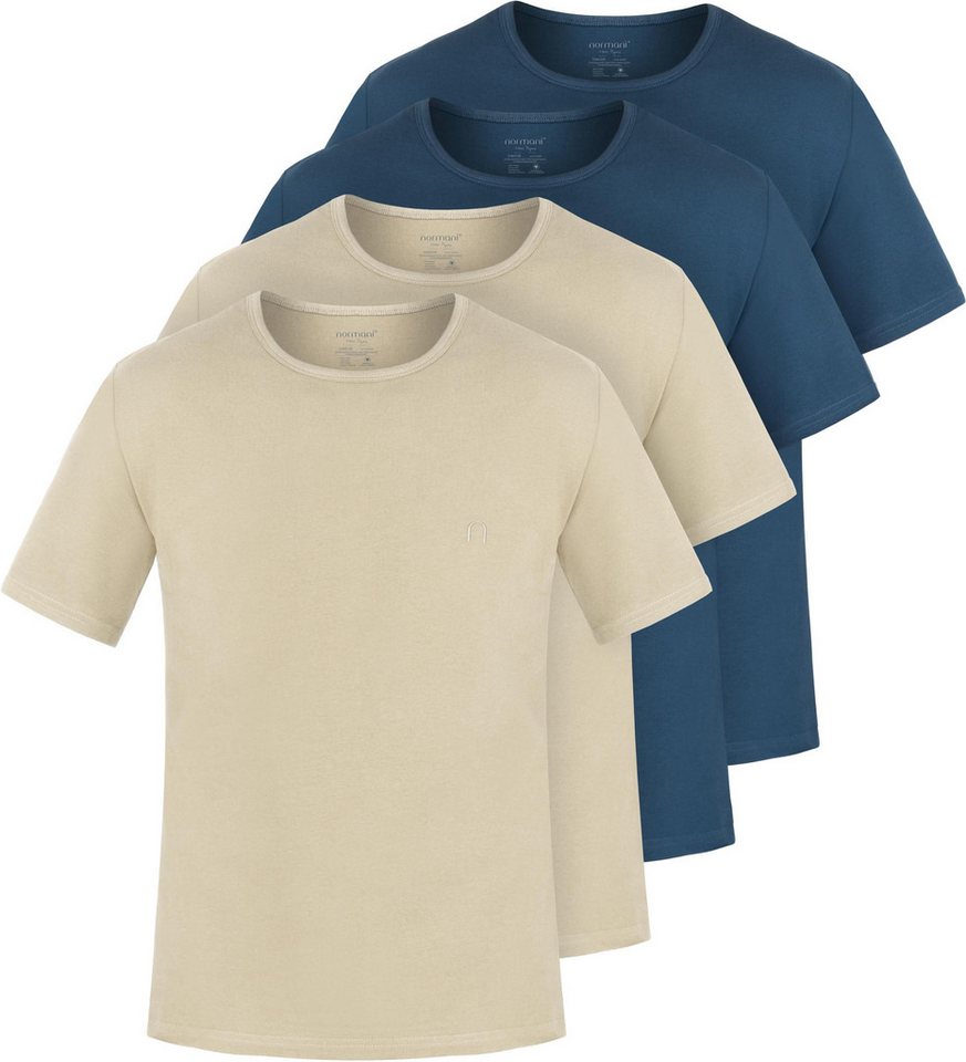 normani Kurzarmshirt 4er Set Herren T-Shirts aus Bio-Baumwolle Nyons (4er-Pack) Basic Shirt für Männer GOTS-zertifiziert von normani