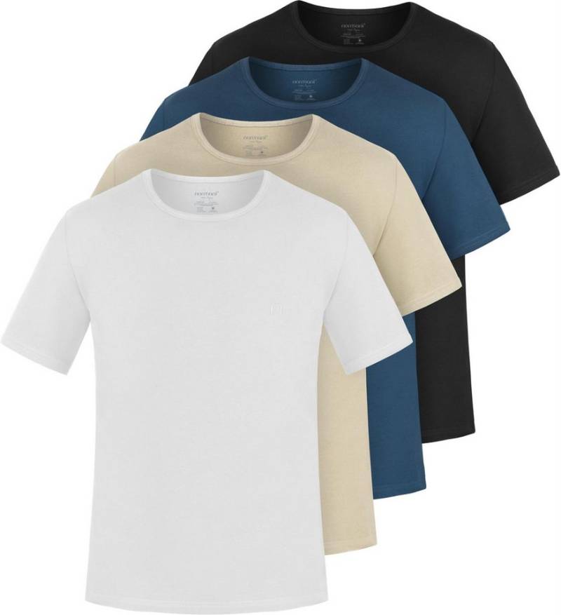 normani Kurzarmshirt 4er Set Herren T-Shirts aus Bio-Baumwolle Nyons (4er-Pack) Basic Shirt für Männer GOTS-zertifiziert von normani