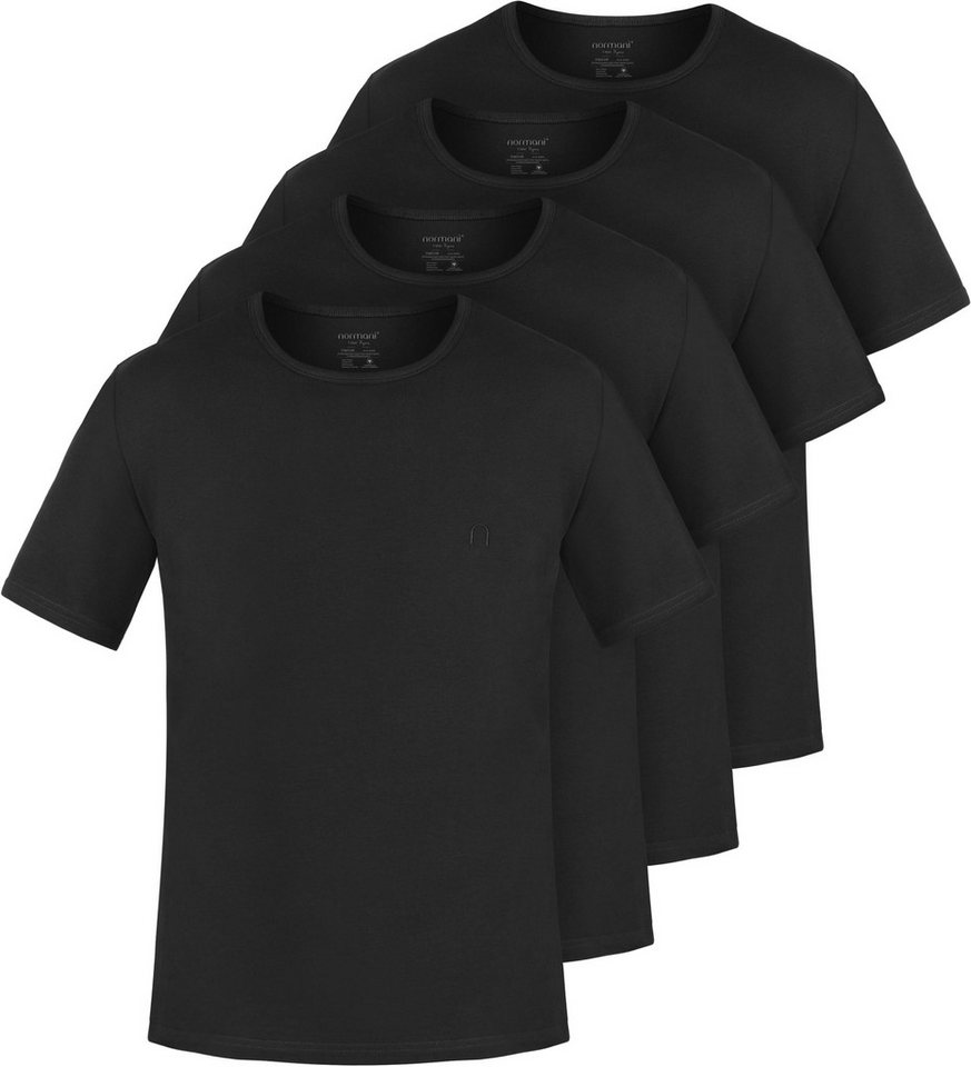 normani Kurzarmshirt 4er Set Herren T-Shirts aus Bio-Baumwolle Nyons (4er-Pack) Basic Shirt für Männer GOTS-zertifiziert von normani