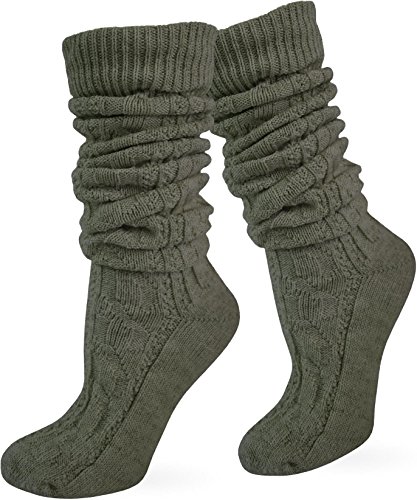 normani Kurze oder Lange Trachtensocken Trachtenstrümpfe Zopf Muster Socken meliert Farbe Loden extra lang Größe 43/46 von normani