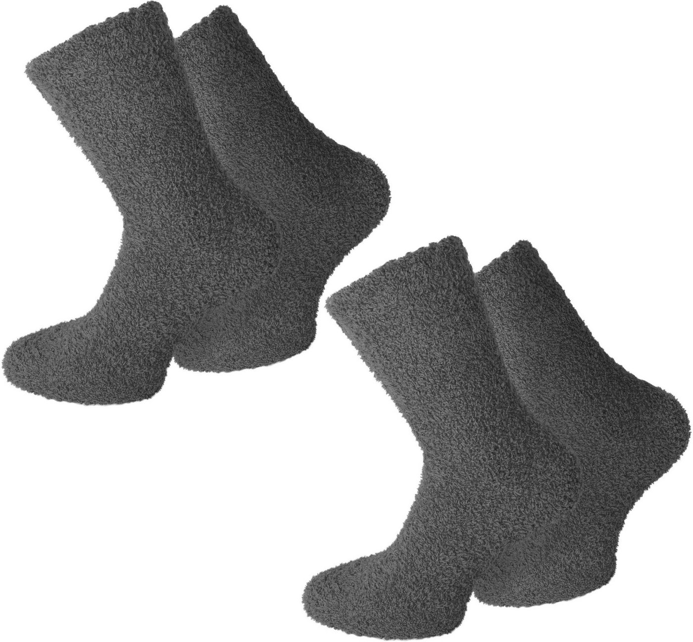 normani Kuschelsocken 2 Paar Kuschel-Socken für Damen und Herren (Set, 2 Paar) weicher Gummibund von normani