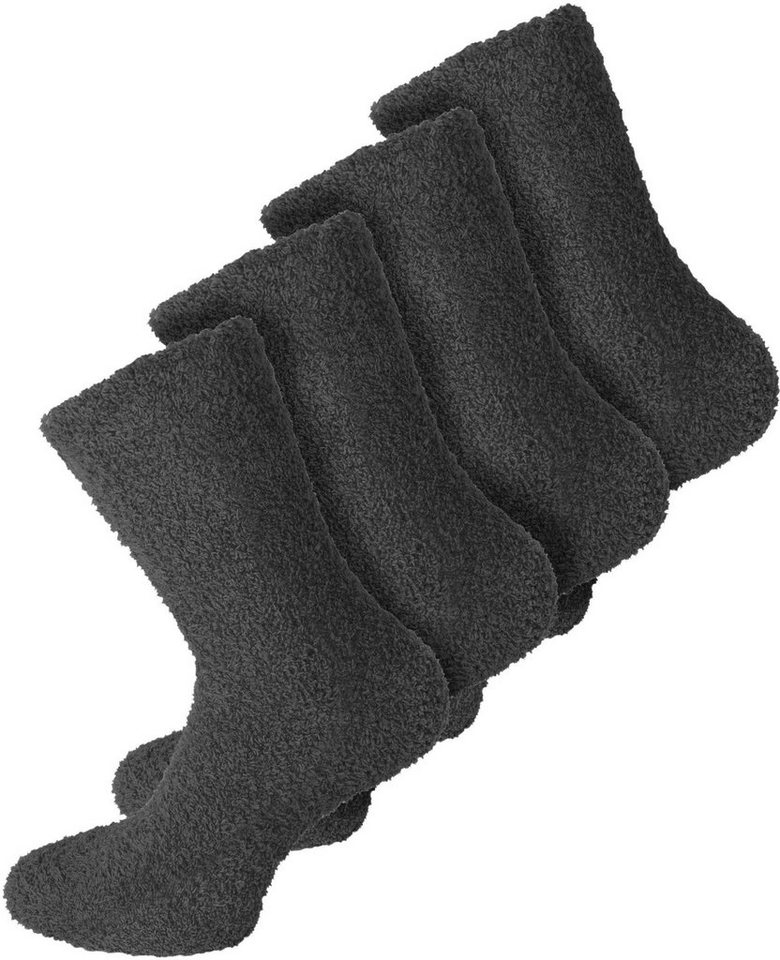 normani Kuschelsocken 4 Paar Kuschel-Socken für Damen und Herren (2 Paar) weicher Gummibund von normani