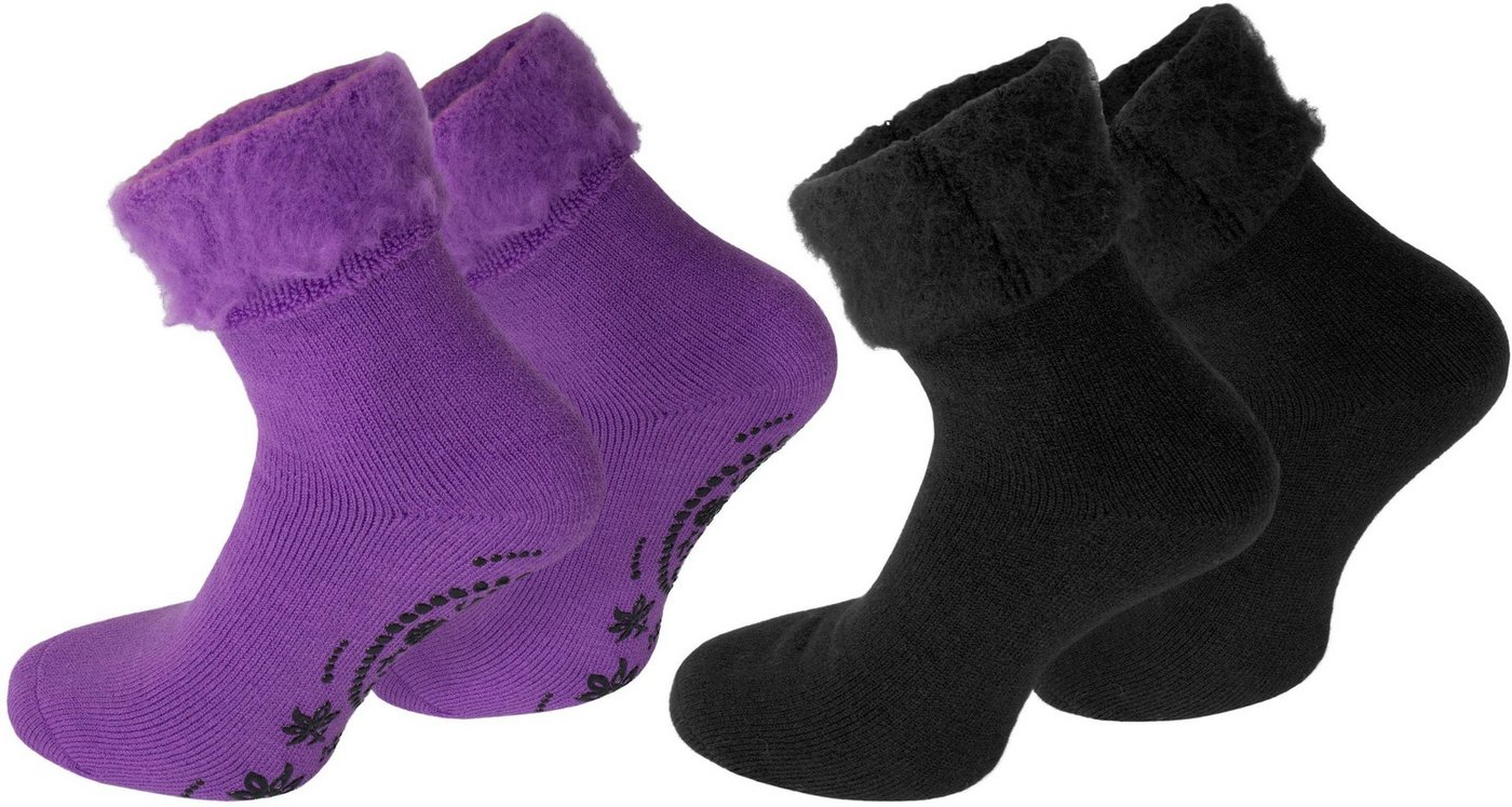 normani Kuschelsocken 4 Paar Kuschelsocken Dream mit ABS (4 Paar) mit Innenfrottee von normani