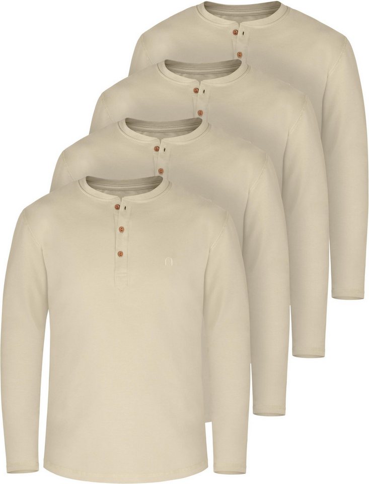 normani Langarmshirt 4er Set Herren Langarm Shirts aus Bio-Baumwolle Basic Henley Shirt für Männer GOTS-zertifiziert normani Langarmshirt 4er Set Herren Langarm Shirts aus Bio-Baumwolle Basic Henley Shirt für Männer GOTS-zertifiziert von normani