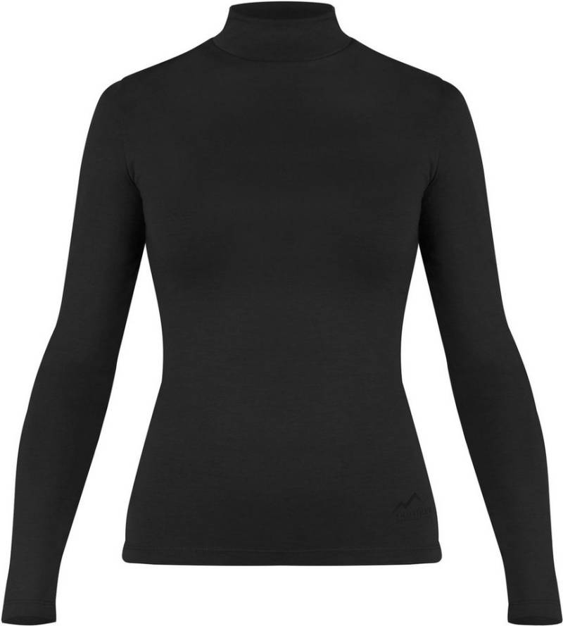 normani Langarmshirt Damen Merino Longsleeve mit Stehkragen Romsey Ski-Unterwäsche Rundhals Merino Pullover Unterhemd - 100 % Merinowolle von normani