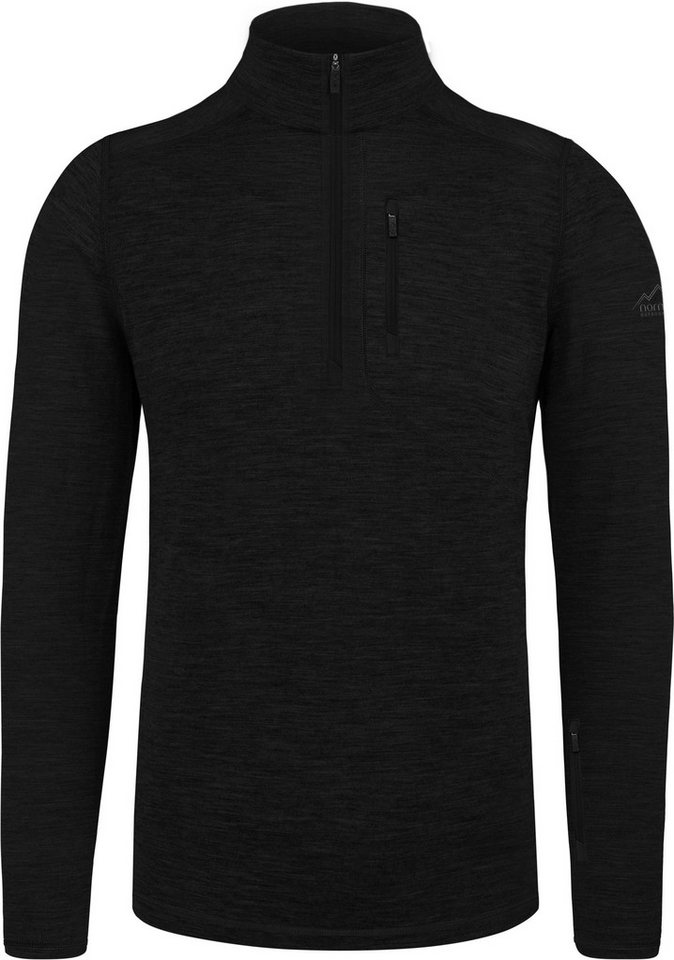 normani Langarmshirt Herren Merino Langarm mit 1/4 Zipper „Mildura“ Merino Outdoor Ski Pullover mit Reißverschluss aus reiner Merinowolle von normani