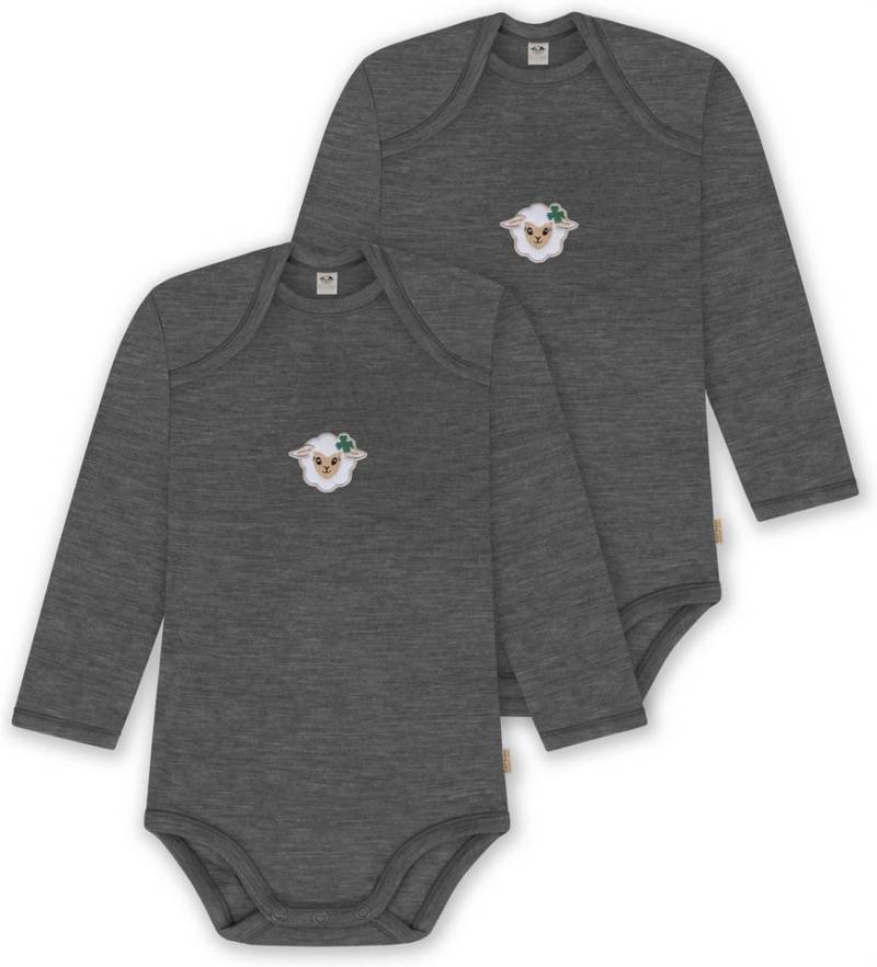 normani Langarmwickelbody 2er Pack Baby Merino Body Langarm Auckland Baby Body Einsteiler Winter Strampler aus 100 % Merinowolle von normani