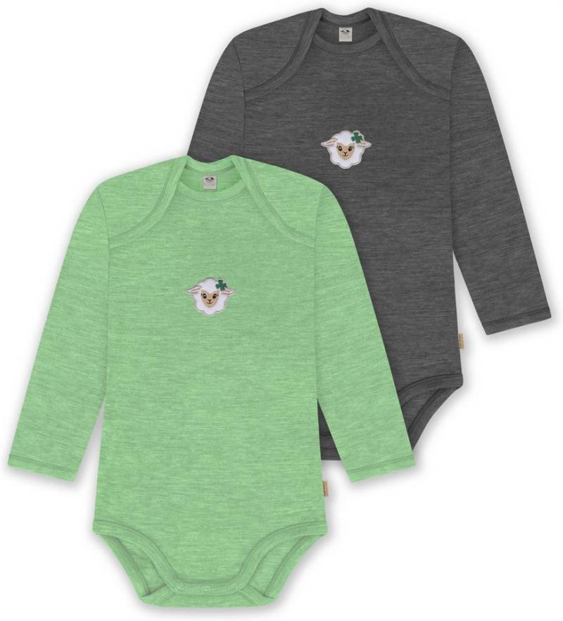 normani Langarmwickelbody 2er Pack Baby Merino Body Langarm Auckland Winter Wollbody Baby Langarmbody mit Umschlag von normani