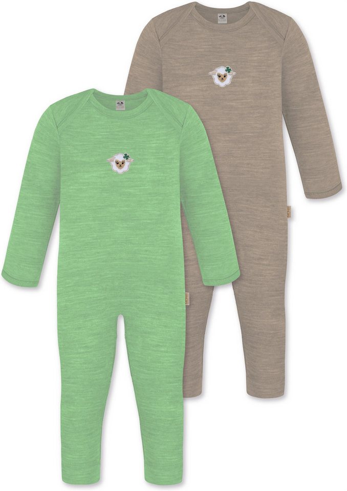 normani Langarmwickelbody 2er Pack Baby Merino Strampler „Waverly“ von normani