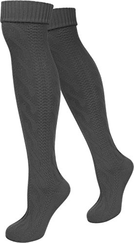 normani Lange Trachtensocken Trachtenstrümpfe Zopf Socken meliert Farbe Anthrazit Größe 43/46 von normani