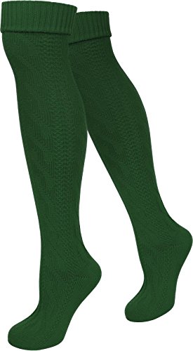 normani Lange Trachtensocken Trachtenstrümpfe Zopf Socken meliert Farbe Jagdgrün Größe 35/38 von normani