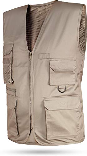 normani Leichte Sommerweste Outdoor Angler Trekking für Herren (S-XXL) Farbe Sand Größe L von normani