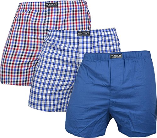 normani Männer Unterhosen (6er Pack Boxershots Herren) Farbe Blau/Rot Größe L von normani