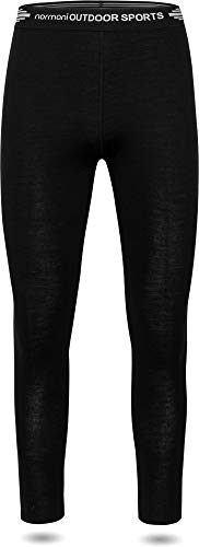 normani Merino Unterhose Thermohose für Damen Funktionshose 100% Merinowolle leichte Hose, atmungsaktiv, antibakteriell, feuchtigkeitsregulierend - Ideale Winterhose Farbe Schwarz Größe M von normani