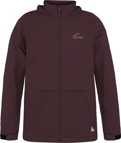 normani OUTDOOR SPORTS Kinder wasserdichte Unisex Regenjacke Regenmantel mit Kapuze und 3M Reflektoren Farbe Bordeaux Größe XS/110-116 von normani