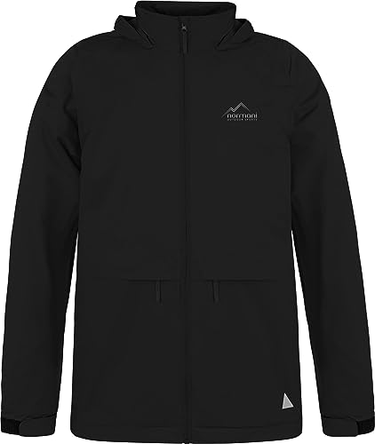 normani OUTDOOR SPORTS Kinder wasserdichte Unisex Regenjacke Regenmantel mit Kapuze und 3M Reflektoren Farbe Dunkelschwarz Größe M/134-140 normani OUTDOOR SPORTS Kinder wasserdichte Unisex Regenjacke Regenmantel mit Kapuze und 3M Reflektoren Farbe Dunkelschwarz Größe M/134-140 von normani