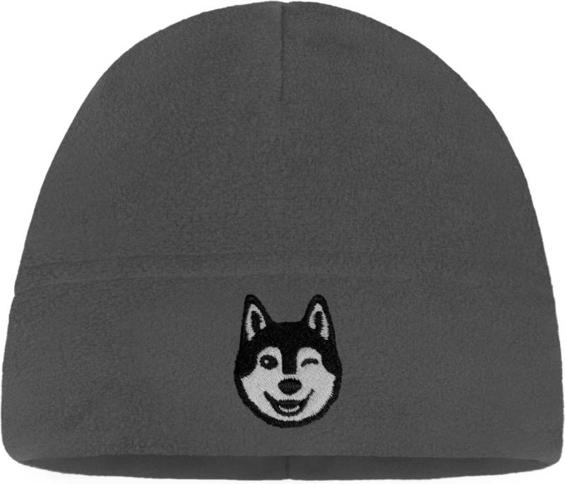 normani Ohrenmütze Kinder Microfleece Mütze Dunedin Winter Kindermütze Fleecemütze Beanie Übergangsmütze mit Huksy Motiv von normani