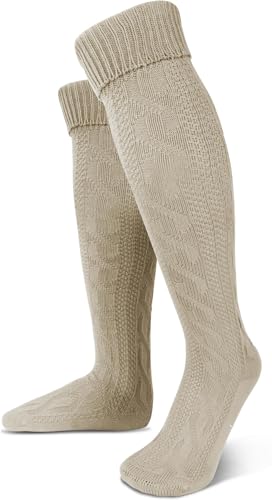 Oktoberfest Trachtenkniestrümpfe oder Trachtensocken mit Umschlag in verschiedenen Farben und Größen wählbar Farbe Naturmelange extra lang Größe 39/42 Oktoberfest Trachtenkniestrümpfe oder Trachtensocken mit Umschlag in verschiedenen Farben und Größen wählbar Farbe Naturmelange extra lang Größe 39/42 von normani