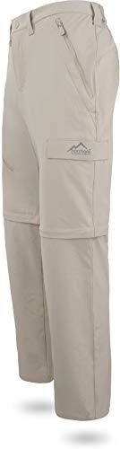 normani Outdoor Sports Herren Softshellhose mit Zip-Off - 2-in-1 Wanderhose Farbe Khaki Größe 3XL von normani