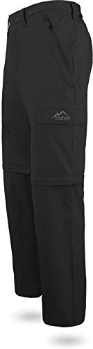 normani Outdoor Sports Herren Softshellhose mit Zip-Off - 2-in-1 Wanderhose Farbe Schwarz Größe M von normani