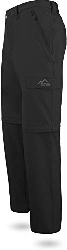normani Outdoor Sports Herren Softshellhose mit Zip-Off - 2-in-1 Wanderhose Farbe Schwarz Größe S von normani
