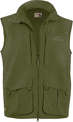 normani Outdoor Weste Freizeitweste Safariweste mit Sonnenschutz 50+ und vielen praktischen Taschen Farbe Olive Größe 3XL von normani