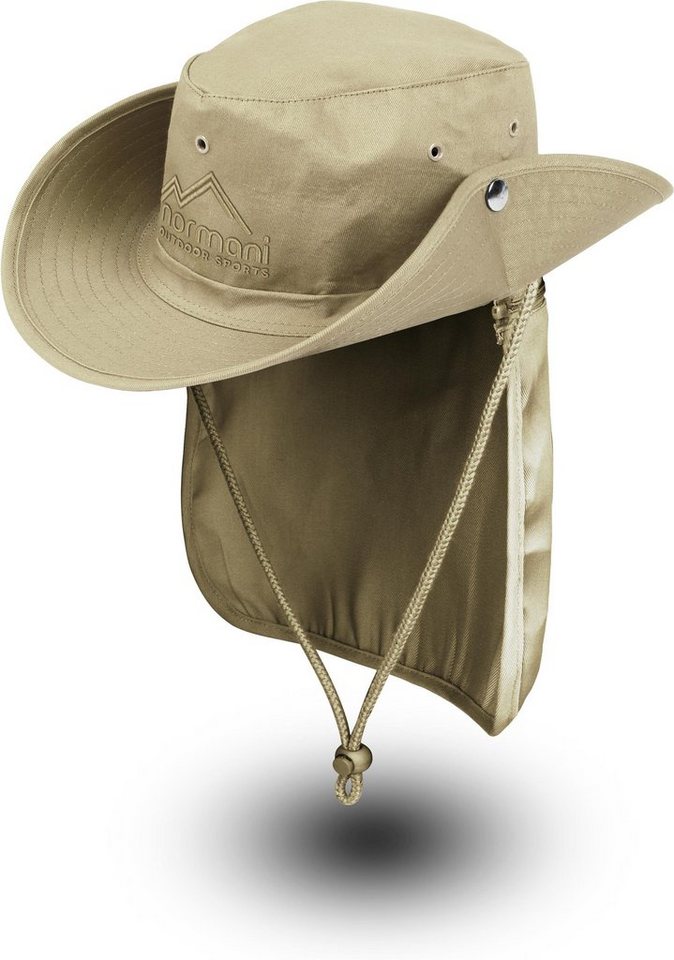 normani Outdoorhut Buschhut Outback Schlapphut mit Nackenschutz Fischerhut Sommerhut Strandhut Wanderhut von normani