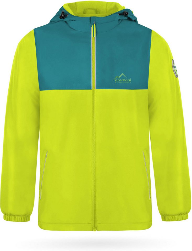 normani Regenjacke Kinder Jacke Tanana Unisex Wasserdichte Winterjacke mit Fleece Reflektoren und Kapuze von normani