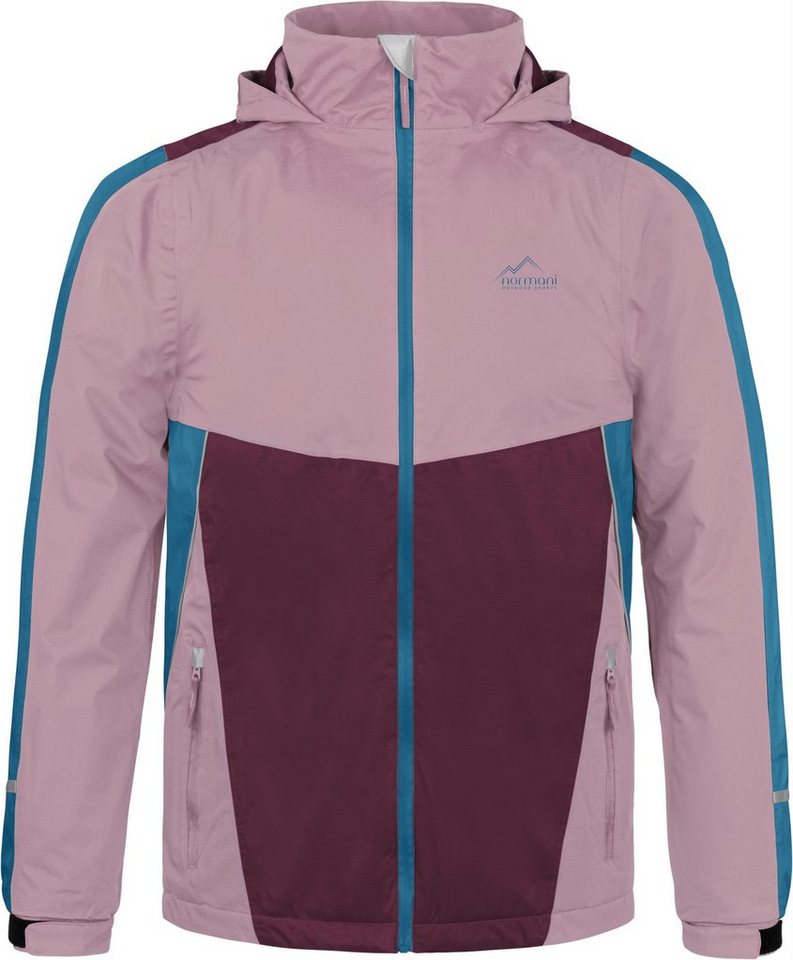 normani Regenjacke Kinder Regenjacke mit Fleecefutter Wasilla Wasserdichte Outdoor Übergangsjacke mit 3M Reflektoren - Wassersäule: 6000mm von normani