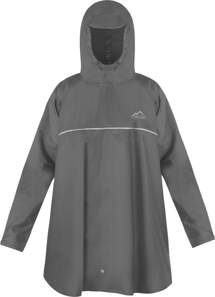 normani Regenponcho Kinder Regenponcho Mawsynram Wasserdichter Regencape mit Ärmeln - 3M™ Scotchlite™ Reflektor von normani