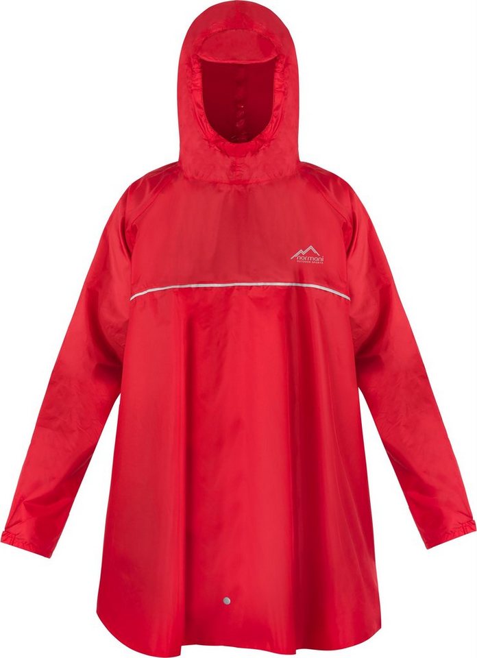 normani Regenponcho Kinder Regenponcho Mawsynram Wasserdichter Regencape mit Ärmeln - 3M™ Scotchlite™ Reflektor von normani