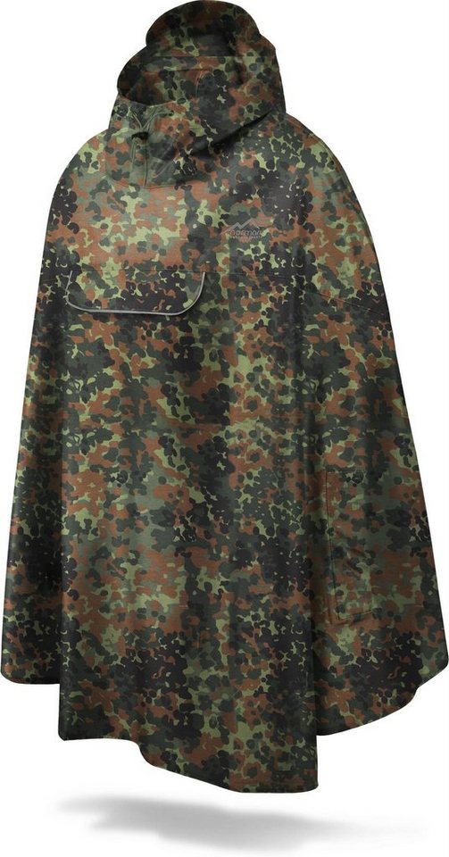 normani Regenponcho Unisex Regenponcho wasserdicht Cherrapunji mit Kapuze - 12000 mm Wassersäule - 3M™-Reflektor von normani