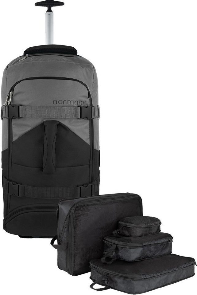 normani Reisetasche Reisetasche 60 L mit 4 Kleidertaschen, Rucksack mit Trolleyfunkion 60 Liter von normani