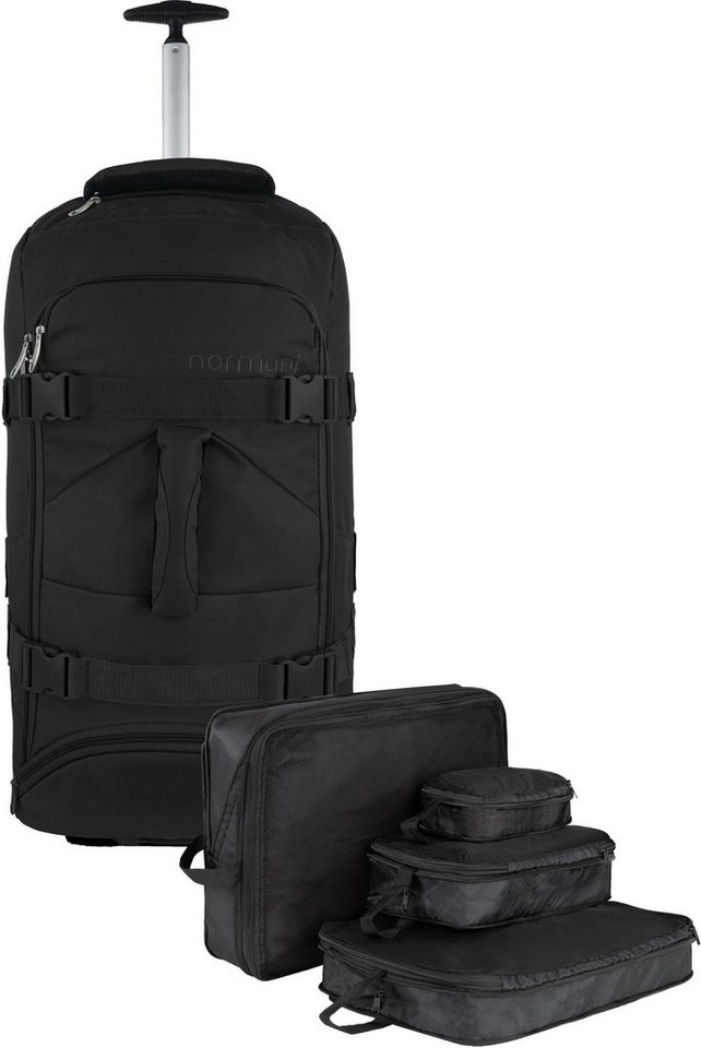 normani Reisetasche Reisetasche 60 L mit 4 Kleidertaschen, Rucksack mit Trolleyfunkion 60 Liter von normani