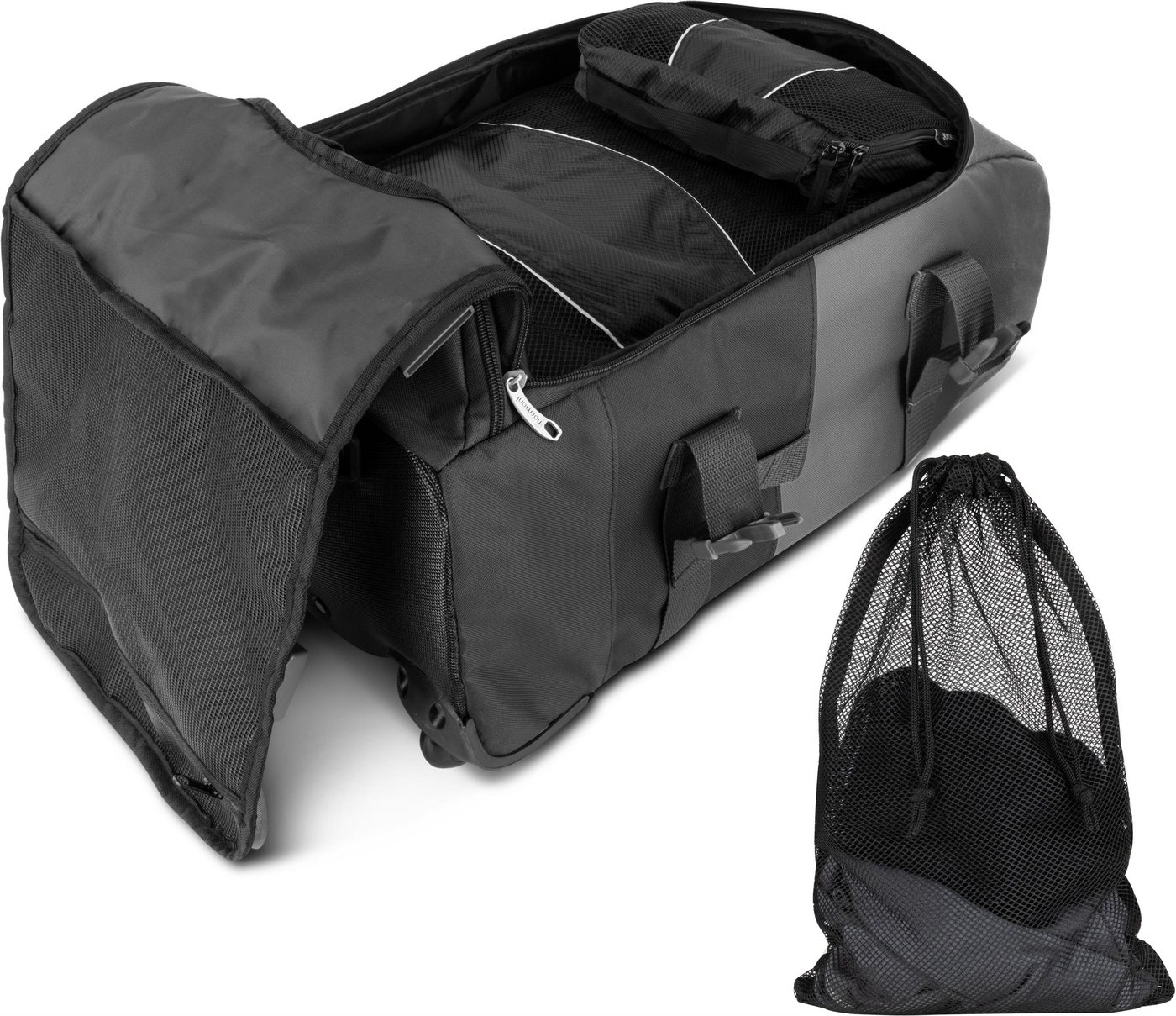 normani Reisetasche Reisetasche mit 5 passenden Kleidertaschen Melano, 2-in-1 - Rucksack und Trolley von normani