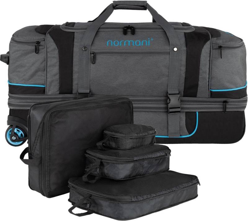 normani Reisetasche Reisetrolley 120-150 L mit Kleidertaschen, XXL Reisetrolley erweiterbar von 120 auf 150 Liter von normani