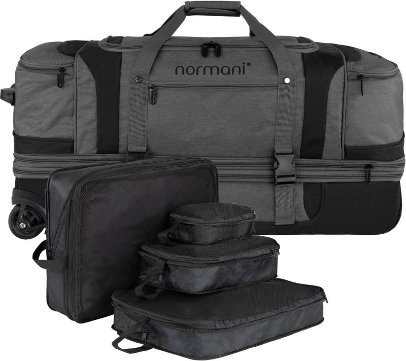 normani Reisetasche Reisetrolley 120-150 L mit Kleidertaschen, XXL Reisetrolley erweiterbar von 120 auf 150 Liter normani Reisetasche Reisetrolley 120-150 L mit Kleidertaschen, XXL Reisetrolley erweiterbar von 120 auf 150 Liter von normani