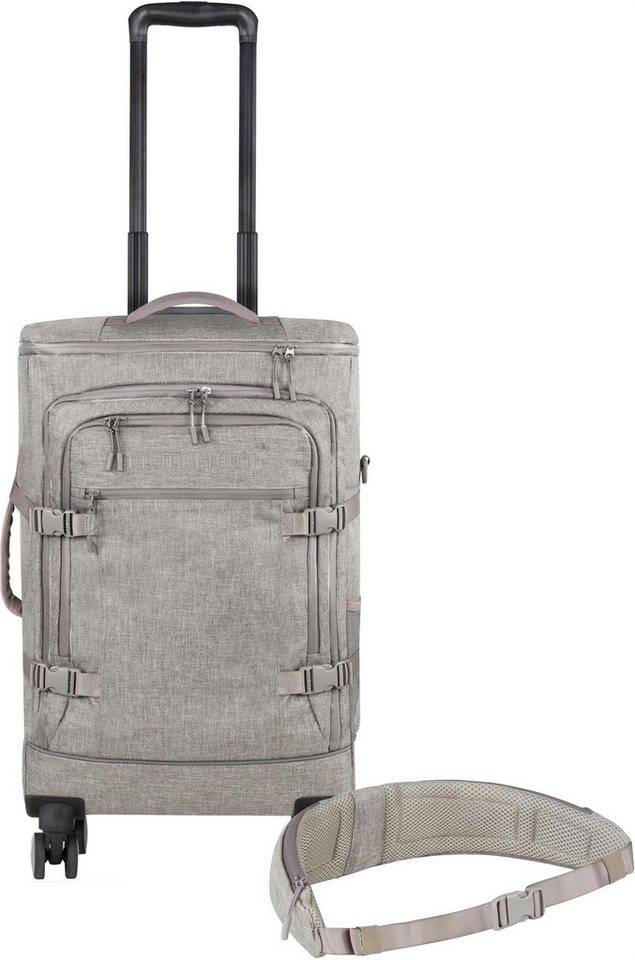 normani Reisetasche Reisetrolley mit Rucksackfunktion und Hüftgurt, Handgepäck Trolley Set mit Rucksackgurt von normani