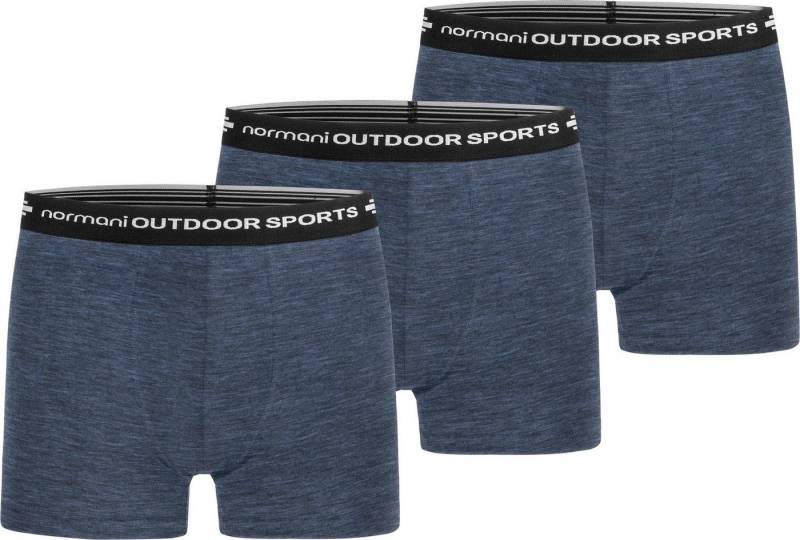 normani Retro Boxer 3er Pack Herren Merino Boxershorts Unterhose Sportunterhose Funktionsunterwäsche aus 100% Merinowolle von normani